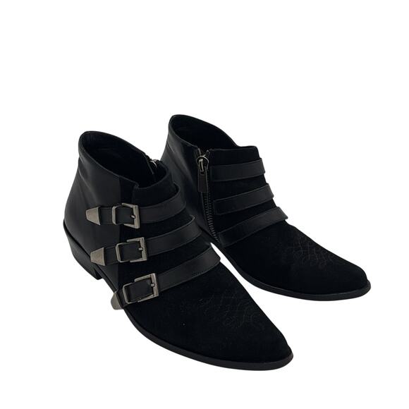 Anine Bing Women’s Black Emma Moto Leather Ankle Boots 39 - Picture 2 of 6